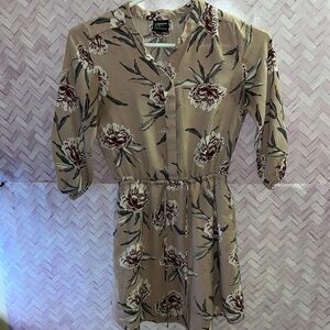 Kids urban button up dress with pockets, pale pink size medium 10/12, lined​​​